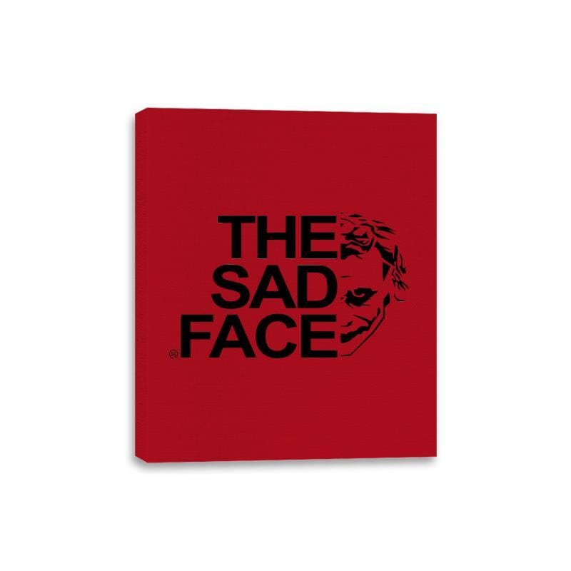 THE SAD FACE - Canvas Wraps Canvas Wraps RIPT Apparel 8x10 / Red