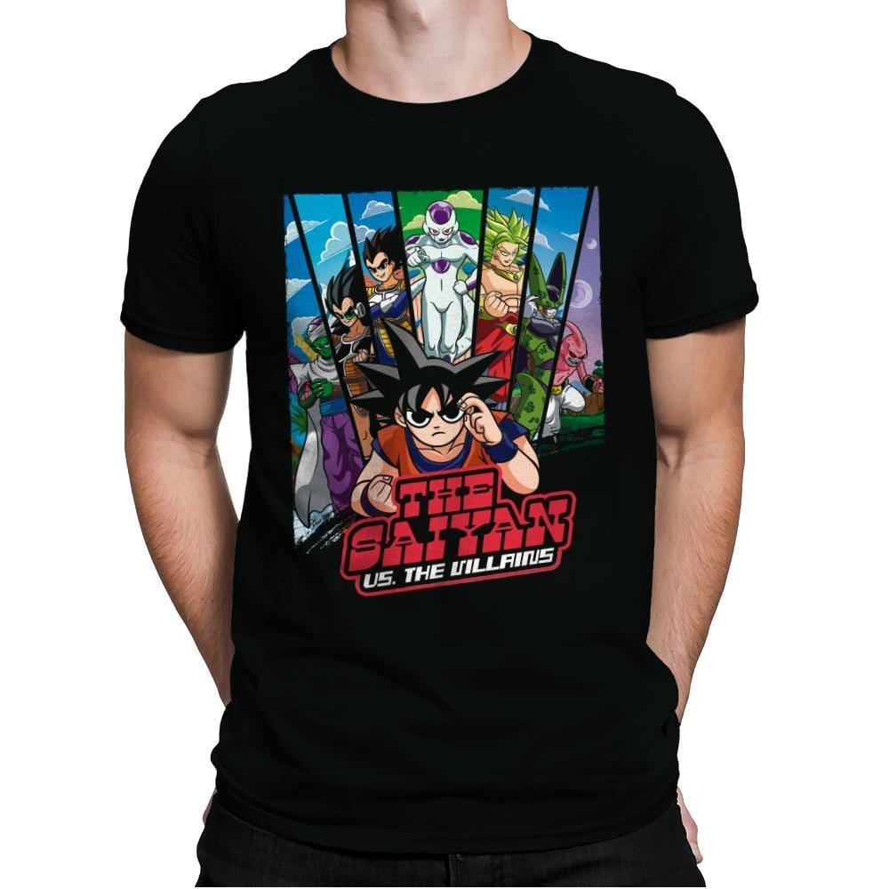 The Saiyan vs The Villains - Mens Premium T-Shirts RIPT Apparel Small / Black