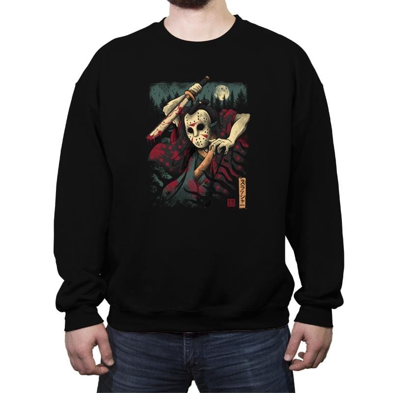 The Samurai Slasher - Crew Neck Sweatshirt Crew Neck Sweatshirt RIPT Apparel Small / Black