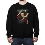 The Samurai Slasher - Crew Neck Sweatshirt Crew Neck Sweatshirt RIPT Apparel Small / Black