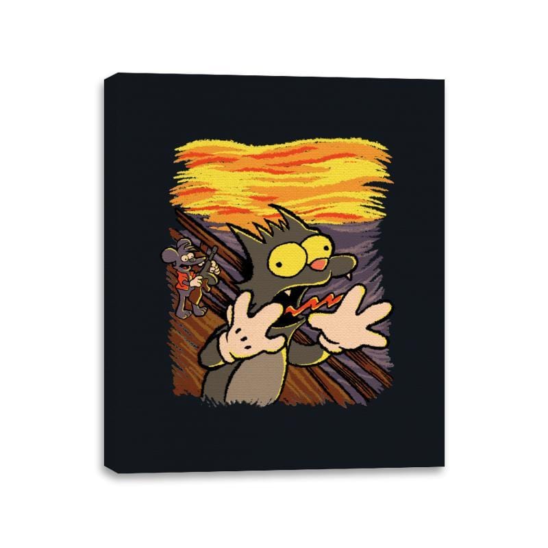 The Scratchy Scream - Canvas Wraps Canvas Wraps RIPT Apparel 11x14 / Black