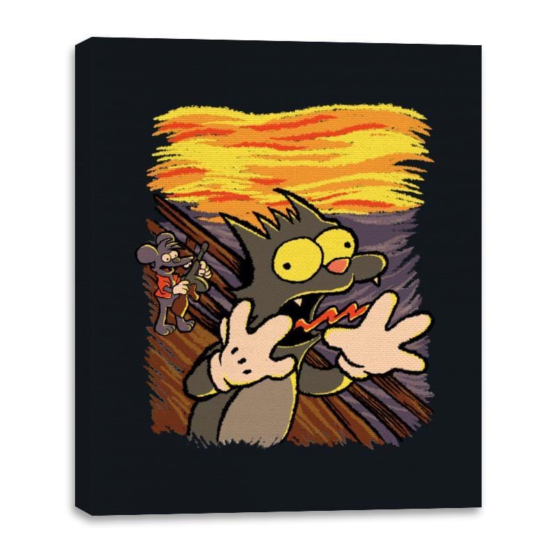 The Scratchy Scream - Canvas Wraps Canvas Wraps RIPT Apparel 16x20 / Black