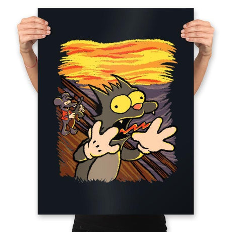 The Scratchy Scream - Prints Posters RIPT Apparel 18x24 / Black