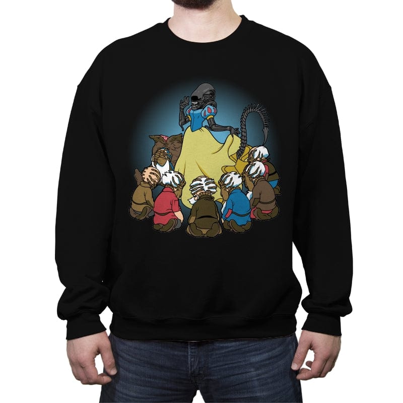 The Seven Xenodwarfs - Crew Neck Sweatshirt Crew Neck Sweatshirt RIPT Apparel Small / Black