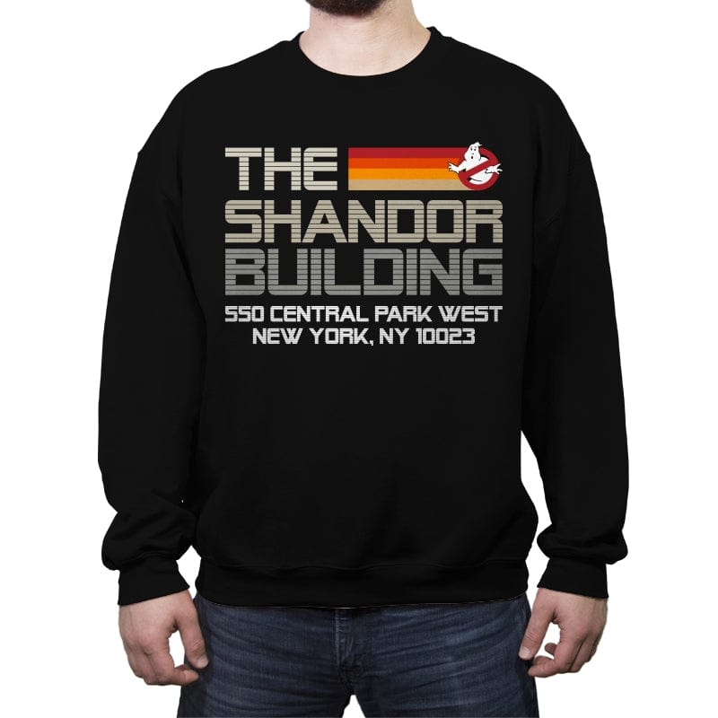 The Shandor Building - Crew Neck Sweatshirt Crew Neck Sweatshirt RIPT Apparel Small / Black