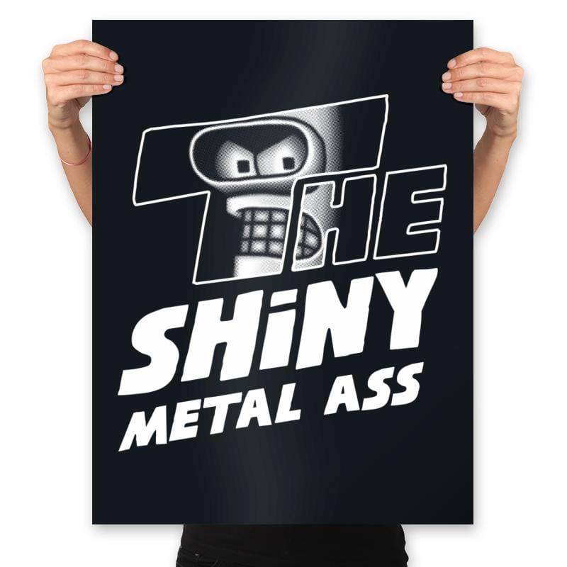 The Shiny Metal Ass - Prints Posters RIPT Apparel 18x24 / Black