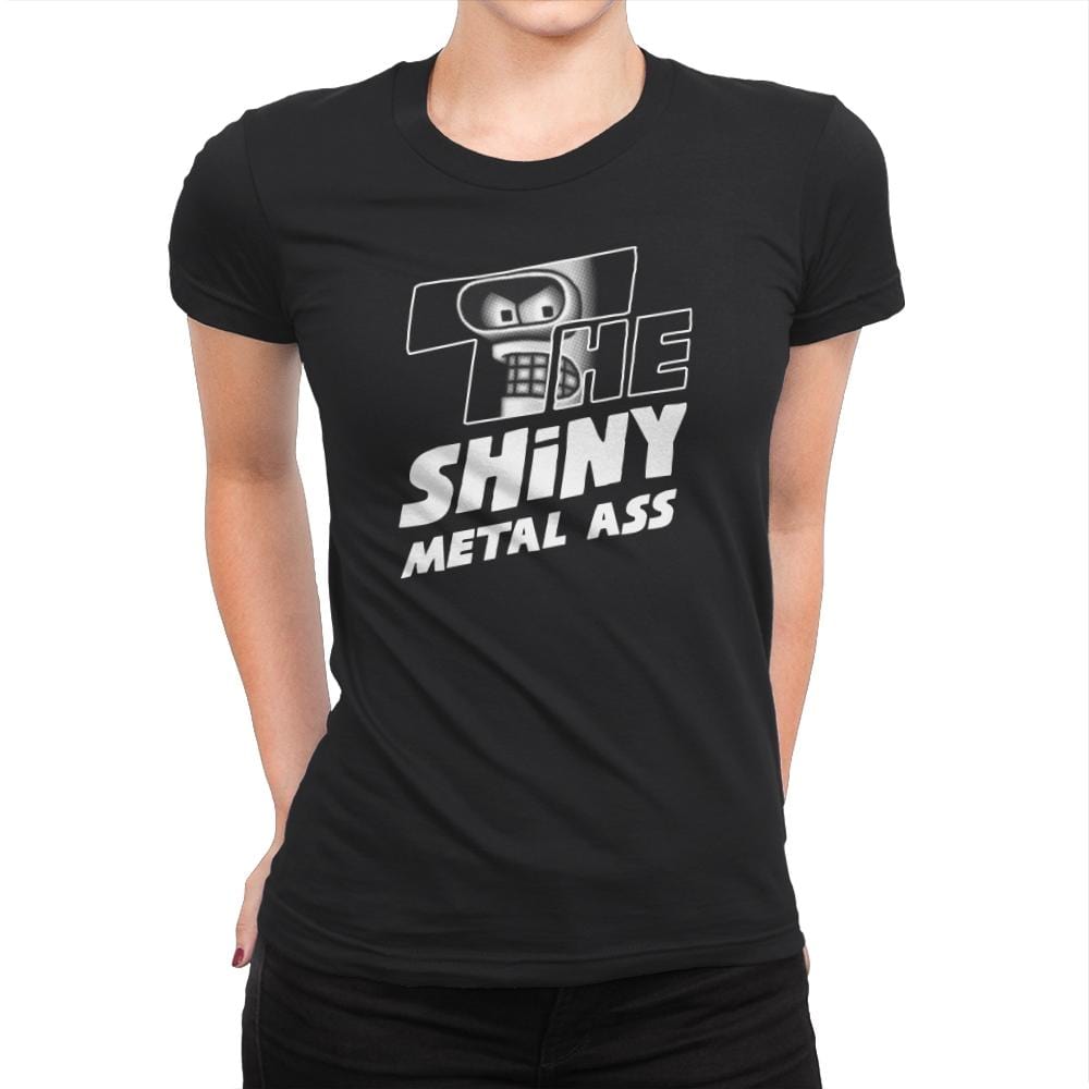 The Shiny Metal Ass - Womens Premium T-Shirts RIPT Apparel Small / Black