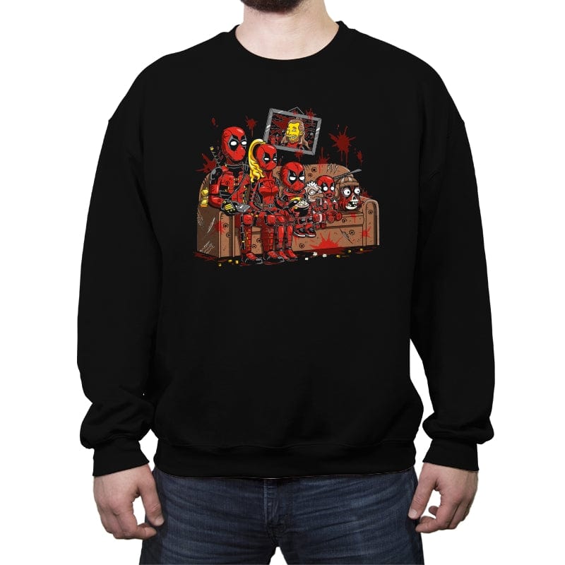 The Simpools - Crew Neck Sweatshirt Crew Neck Sweatshirt RIPT Apparel Small / Black