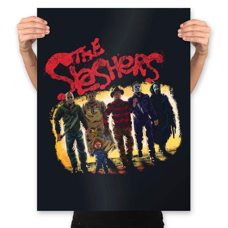 The Slashers Are Back - Prints Posters RIPT Apparel 18x24 / Black