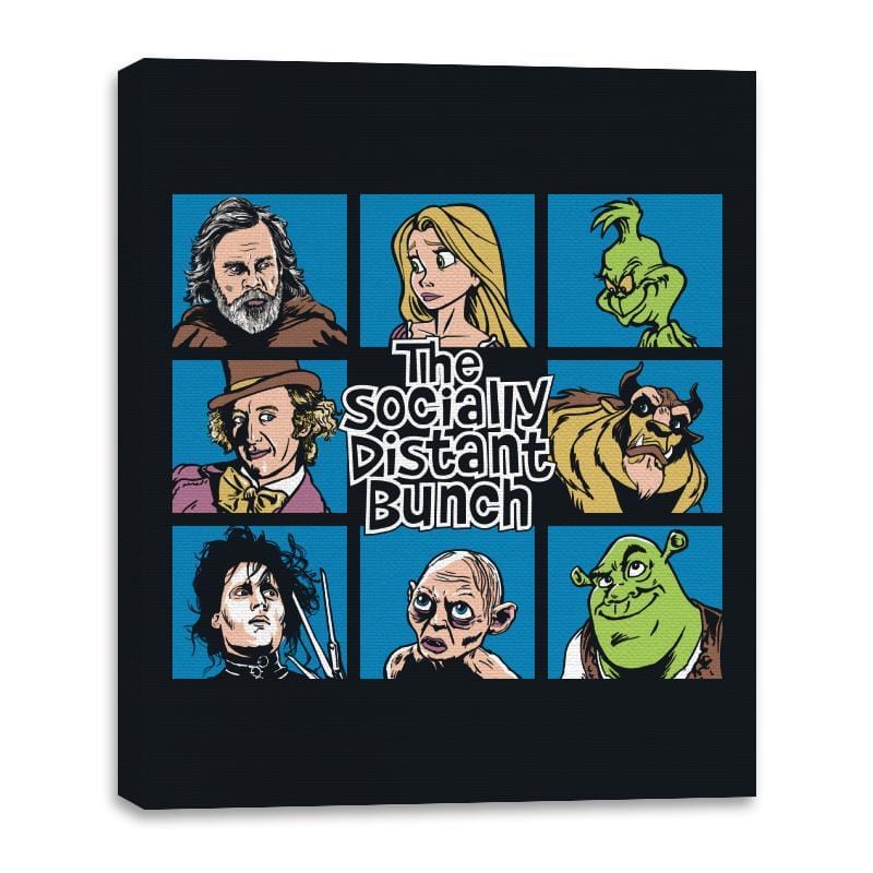 The Socially Distant Bunch - Canvas Wraps Canvas Wraps RIPT Apparel 16x20 / Black