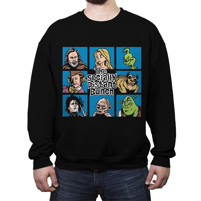 The Socially Distant Bunch - Crew Neck Sweatshirt Crew Neck Sweatshirt RIPT Apparel Small / Black