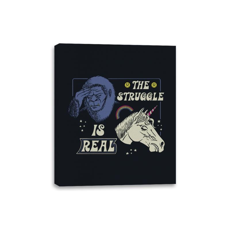 The Struggle is Real - Canvas Wraps Canvas Wraps RIPT Apparel 8x10 / Black