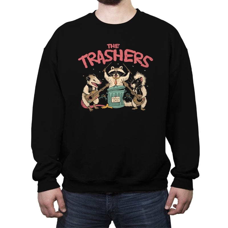 The Trashers - Crew Neck Sweatshirt Crew Neck Sweatshirt RIPT Apparel Small / Black