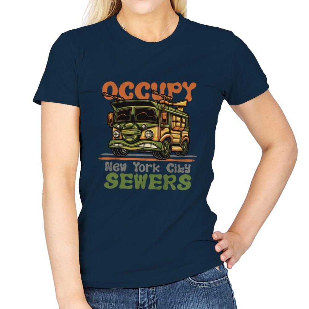 The Turtle Van - Womens T-Shirts RIPT Apparel Small / Navy