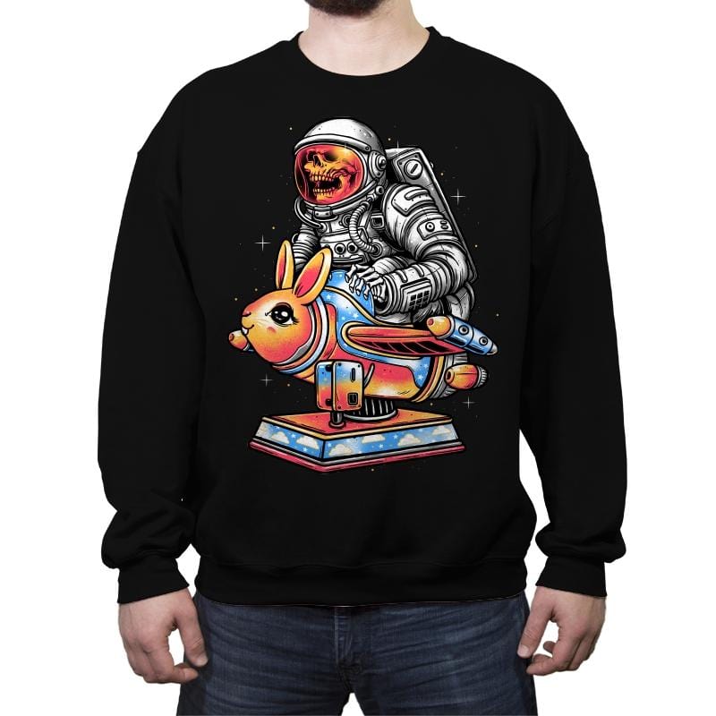 The Universe Is Calling - Crew Neck Sweatshirt Crew Neck Sweatshirt RIPT Apparel Small / Black