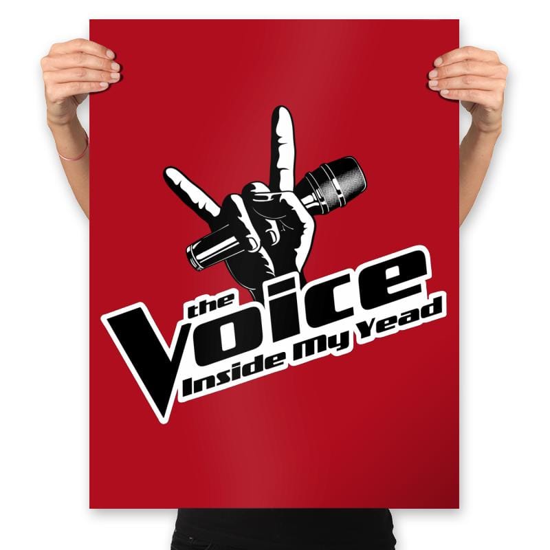 The Voice Inside My Yead - Prints Posters RIPT Apparel 18x24 / Red