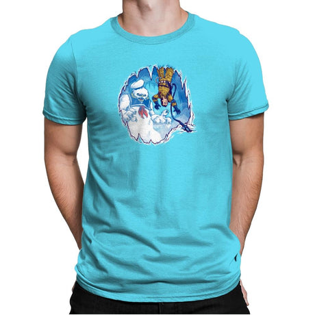 The Wampuft Marshmallow Man Exclusive - Mens Premium T-Shirts RIPT Apparel Small / Tahiti Blue