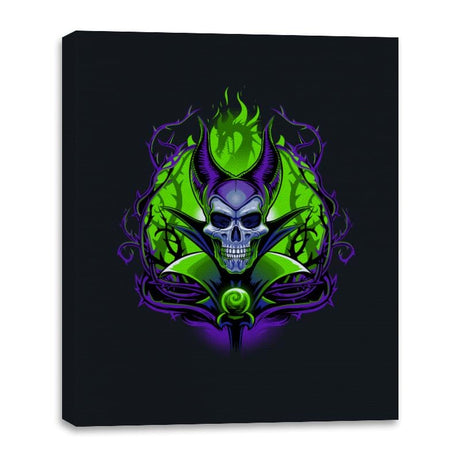 The Witch Skull - Canvas Wraps Canvas Wraps RIPT Apparel 16x20 / Black