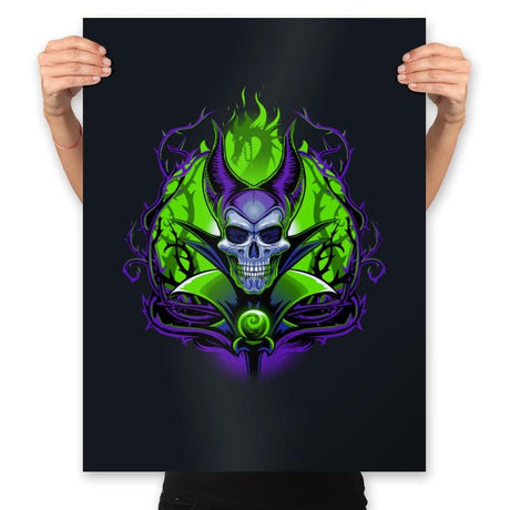 The Witch Skull - Prints Posters RIPT Apparel 18x24 / Black