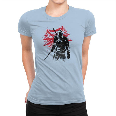 The Witcher Sumi-E - Sumi Ink Wars - Womens Premium T-Shirts RIPT Apparel Small / Cancun