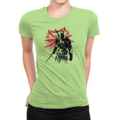 The Witcher Sumi-E - Sumi Ink Wars - Womens Premium T-Shirts RIPT Apparel Small / Mint