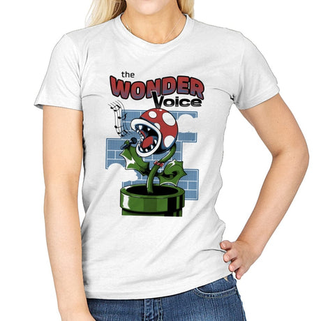 The Wonder Voice Carnivorous Flower - Womens T-Shirts RIPT Apparel Small / White