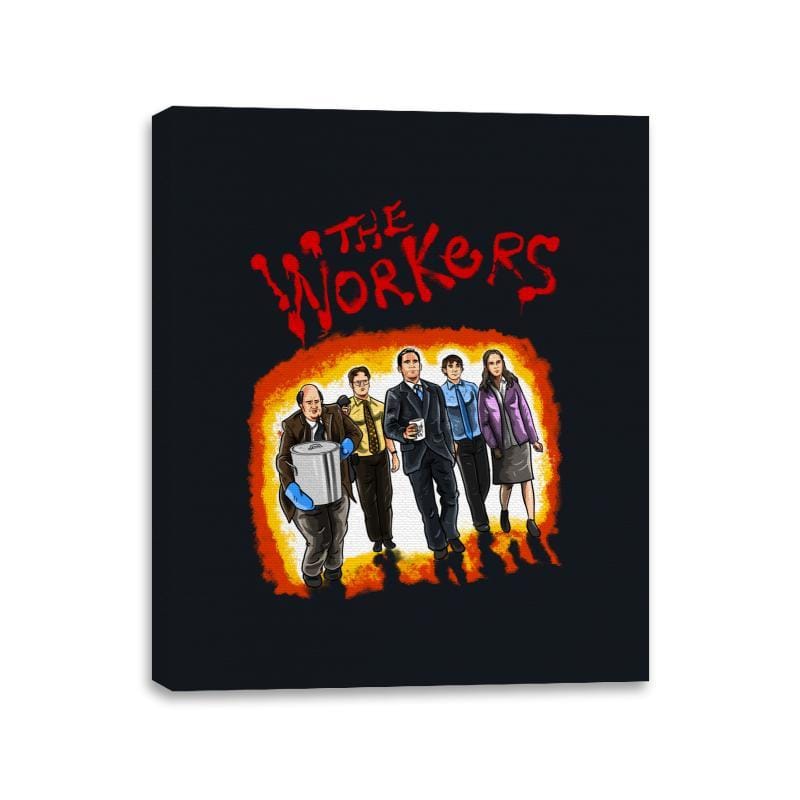 The Workers - Canvas Wraps Canvas Wraps RIPT Apparel 11x14 / Black