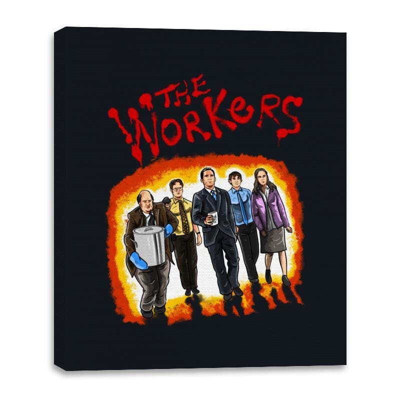 The Workers - Canvas Wraps Canvas Wraps RIPT Apparel 16x20 / Black