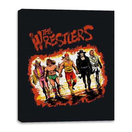 The Wrestlers - Canvas Wraps Canvas Wraps RIPT Apparel 16x20 / Black