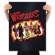 The Wrestlers Remix - Prints Posters RIPT Apparel 18x24 / Black