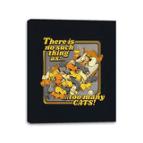 There is no such a thing as too many cats - Canvas Wraps Canvas Wraps RIPT Apparel 11x14 / Black