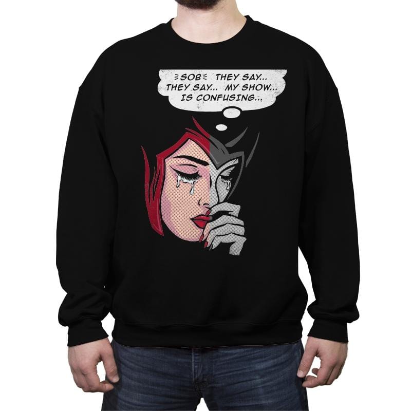 They say It Is Confusing - Crew Neck Sweatshirt Crew Neck Sweatshirt RIPT Apparel Small / Black