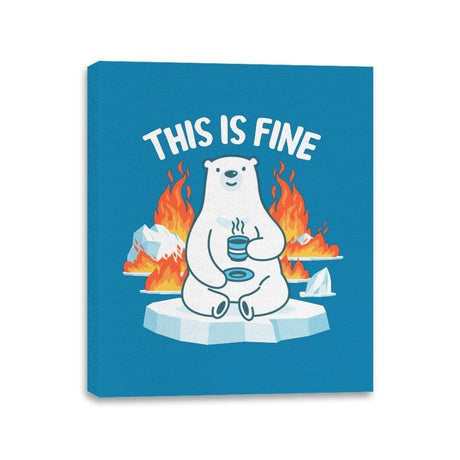 This Is Fine - Canvas Wraps Canvas Wraps RIPT Apparel 11x14 / Sapphire