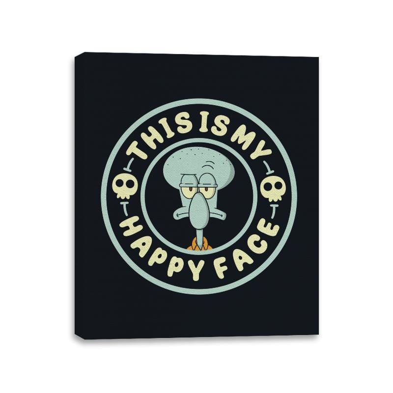 This is My Happy Face - Canvas Wraps Canvas Wraps RIPT Apparel 11x14 / Black