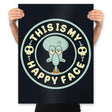 This is My Happy Face - Prints Posters RIPT Apparel 18x24 / Black