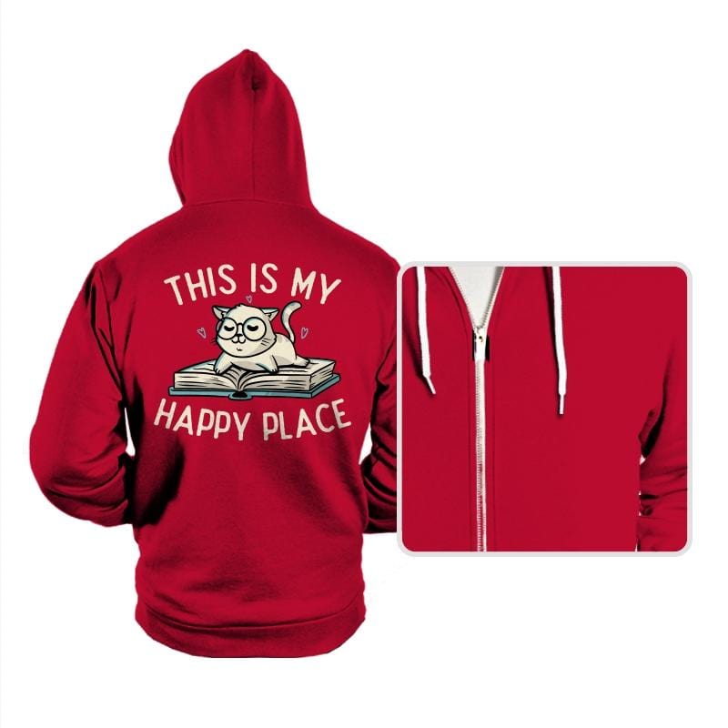 This is My Happy Place - Hoodies Hoodies RIPT Apparel Small / Red