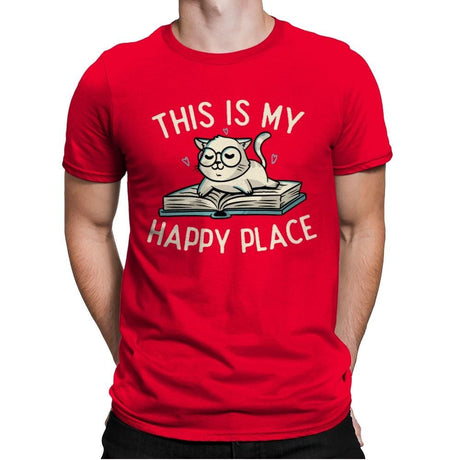 This is My Happy Place - Mens Premium T-Shirts RIPT Apparel Small / Red