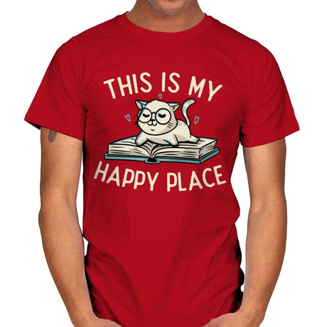 This is My Happy Place - Mens T-Shirts RIPT Apparel Small / Red