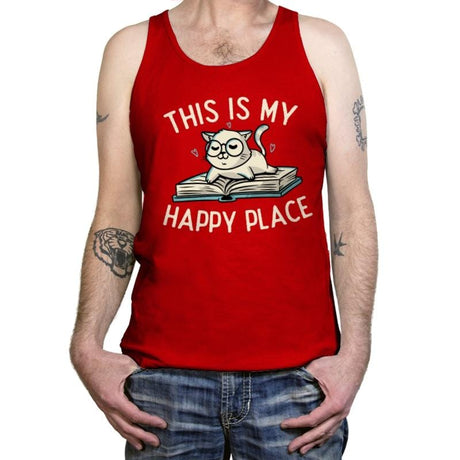 This is My Happy Place - Tanktop Tanktop RIPT Apparel X-Small / Red