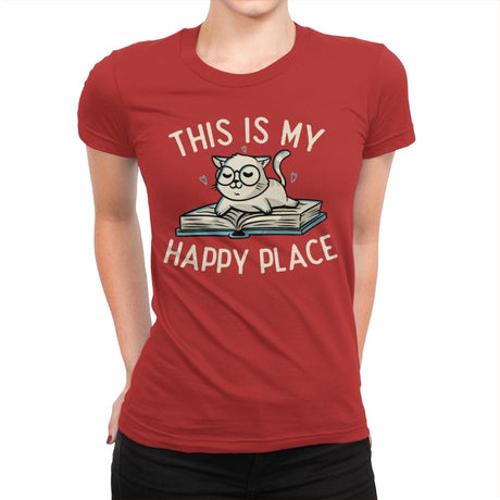 This is My Happy Place - Womens Premium T-Shirts RIPT Apparel Small / Red