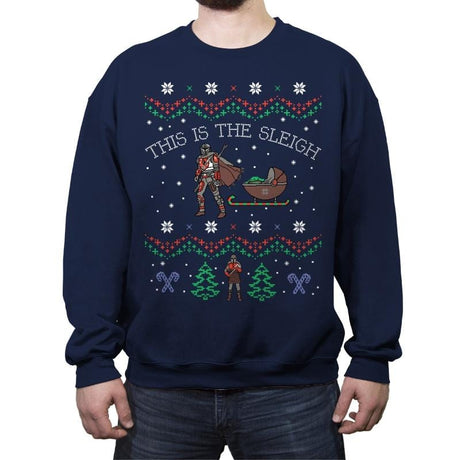 This Is The Sleigh - Crew Neck Sweatshirt Crew Neck Sweatshirt RIPT Apparel Small / Navy