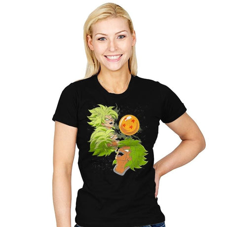 Three Broly Moon - Womens T-Shirts RIPT Apparel Small / Black