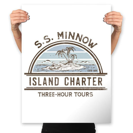 Three Hour Tours - Prints Posters RIPT Apparel 18x24 / White