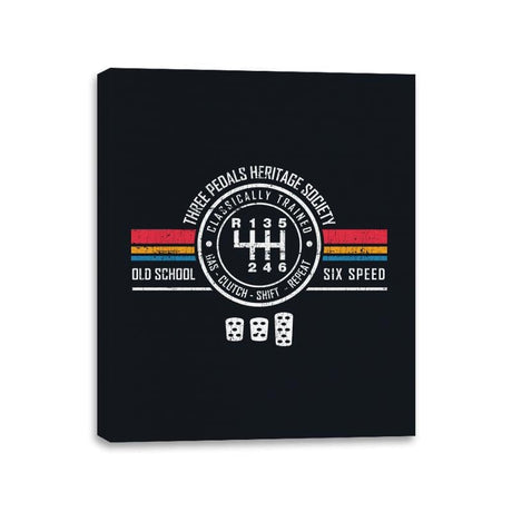 Three Pedals Heritage Society - Canvas Wraps Canvas Wraps RIPT Apparel 11x14 / Black