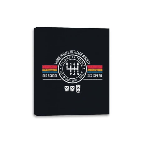 Three Pedals Heritage Society - Canvas Wraps Canvas Wraps RIPT Apparel 8x10 / Black