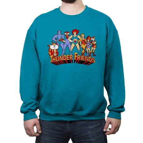 Thunder Friends - Crew Neck Sweatshirt Crew Neck Sweatshirt RIPT Apparel