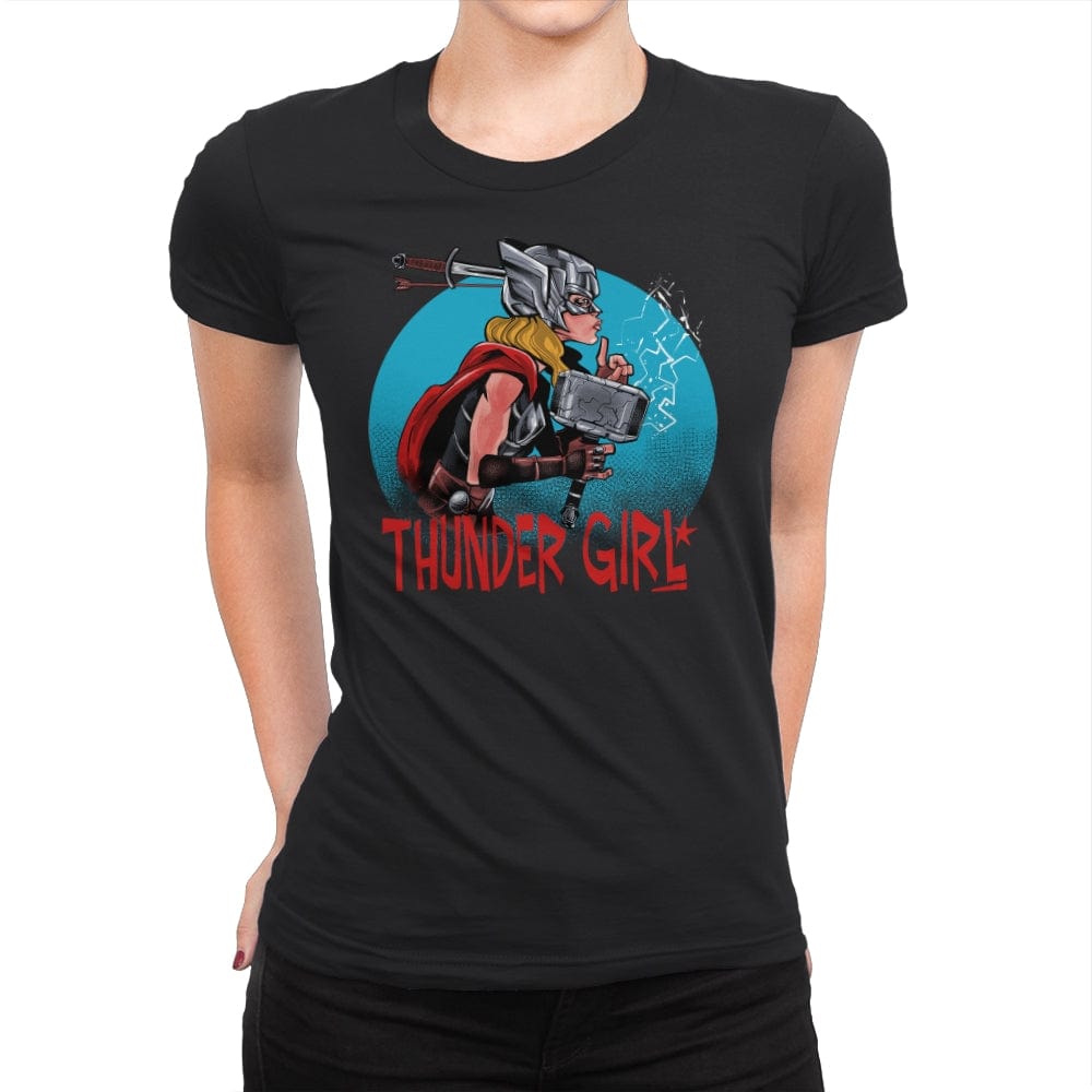 Thunder Girl - Womens Premium T-Shirts RIPT Apparel Small / Black