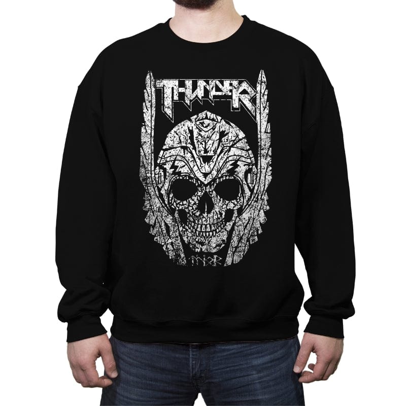 Thunder Redux - Crew Neck Sweatshirt Crew Neck Sweatshirt RIPT Apparel Small / Black