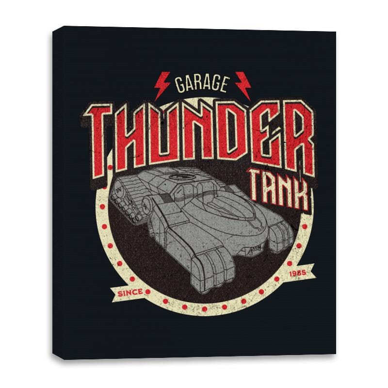 Thunder Tank Garage - Canvas Wraps Canvas Wraps RIPT Apparel 16x20 / Black