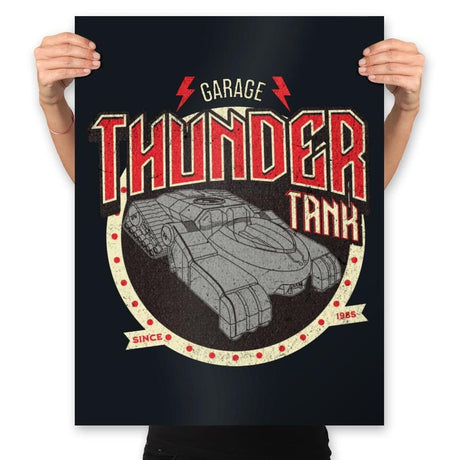 Thunder Tank Garage - Prints Posters RIPT Apparel 18x24 / Black